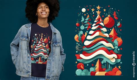 Baixar Vetor De Design Abstrato De Camiseta Rvore De Natal