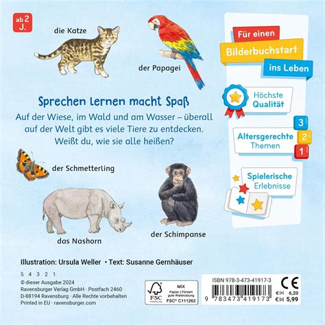 Mein Bilder W Rterbuch Unsere Tiere Susanne Gernh User Buch Jpc