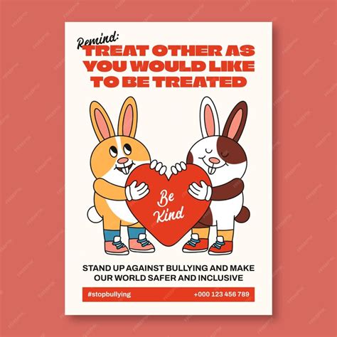 vector anti bullying poster template design