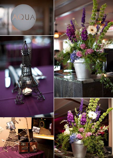 Rustic Wedding Flower Centerpieces Paris Themed Wedding Decor