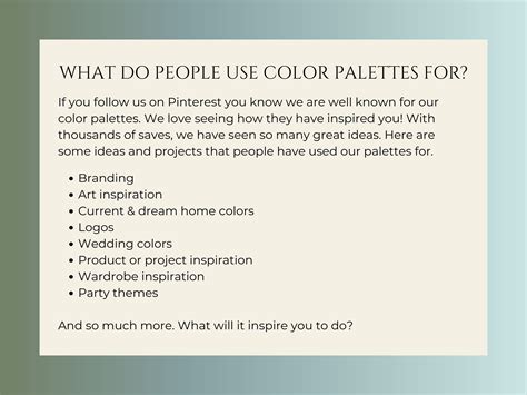 Forest Hot Springs Color Palette Brand Palette Small Business Branding