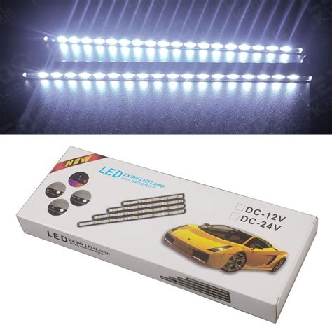 2x Super Bright Cool White 5630 18-SMD Car COB LED Lights -DRL Fog ...