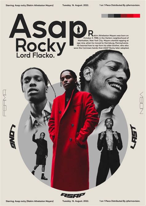 Asap Rocky Poster By Me🔴 Music Poster Design Rocky Poster Vintage