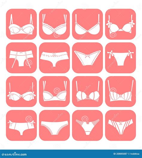 Lingerie Icon Set Royalty Free Stock Photography Image