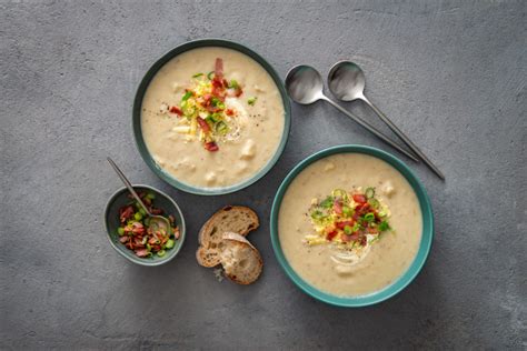 Creamy Baked Potato And Bacon Soup Landscape Spudlite