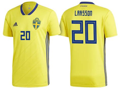 Sweden World Cup Jersey 2018 Jordan Larsson Shirt World Cup Jerseys