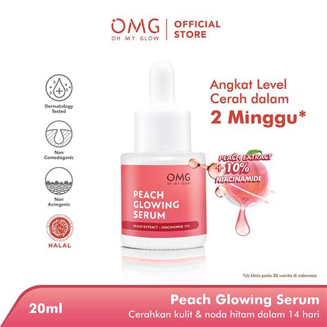 Jual Omg Oh My Glow Peach Glowing Serum Ml Serum Pencerah Untuk