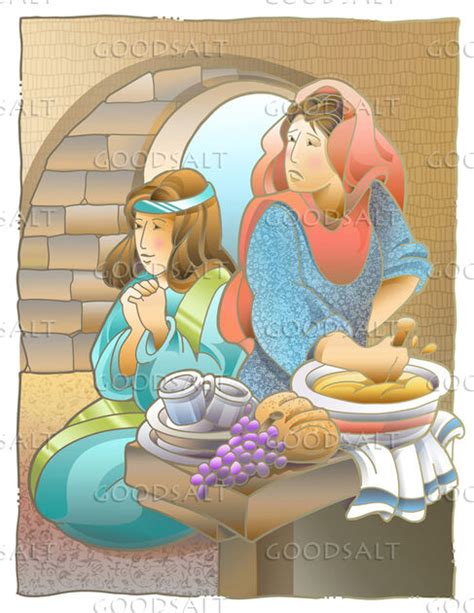 Martha And Mary From Bible Story Clipart Clip Art Library