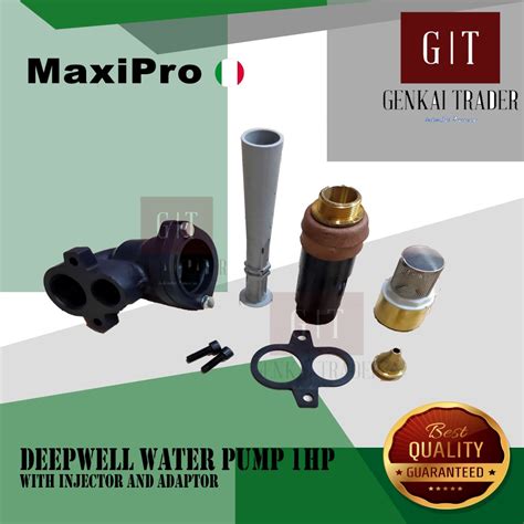 MAXIPRO Deep Well Water Pump 1HP With Injector And Adapter 100 PURE