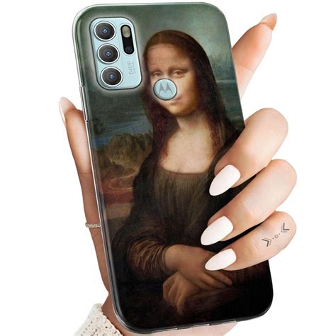 ETUI DO MOTOROLA MOTO G60S WZORY LEONARDO DA VINCI MONA ŁASICZKA