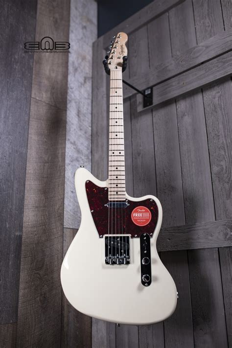 Squier Paranormal Offset Telecaster Maple Fingerboard Tortoiseshell Pickguard Olympic White