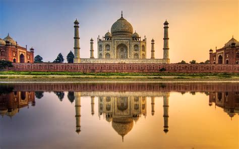 Wallpaper Cityscape Architecture Water Reflection Taj Mahal