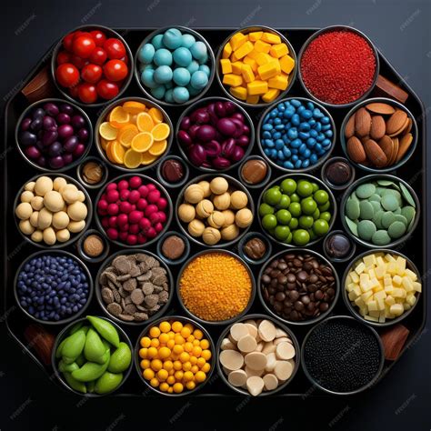 premium ai image  tray filled  lots   types  candy