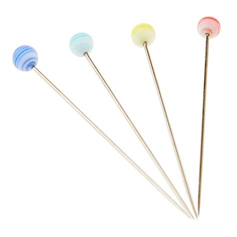 Marbled Glass Head Pins