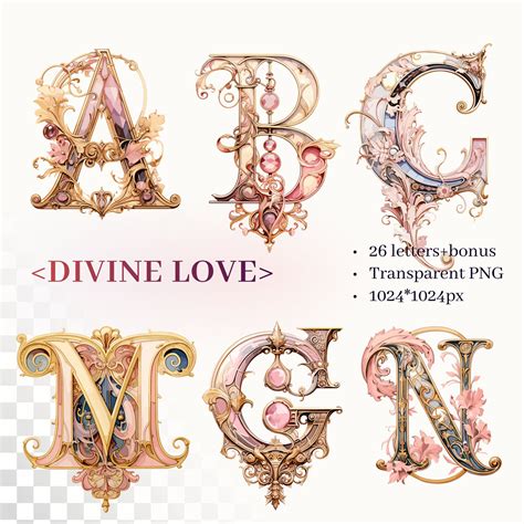 Divine Love Alphabet Valentine S Day Lettering Transparent Png Svg