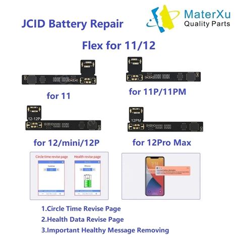 JC Batterie Reparatur Flex Kabel F R IPhone 13 12 11 Pro Max Mini JCID