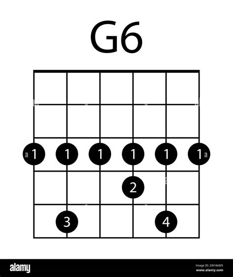 Guitar chord G6 illustration. Guitar, notes, music, string, song ...