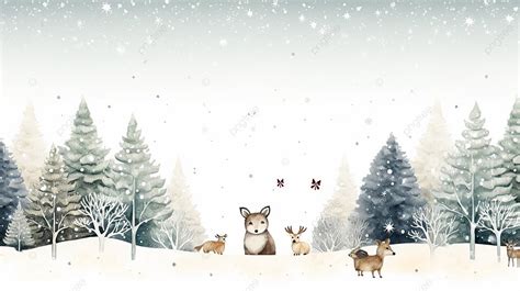 Forest Clipart Winter Background, Animals, Winter, Clipart Background Image And Wallpaper for ...