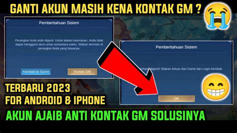 Cara Atasi Kontak Gm Mobile Legends Tidak Bisa Ganti Akun Cara Atasi