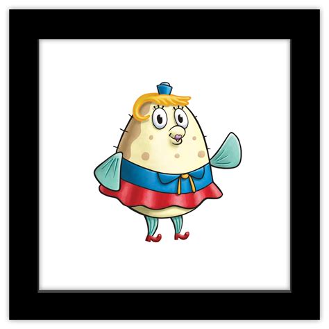 Gallery Pops Nickelodeon Spongebob Squarepants Mrs Puff Wall Art Black Framed Version 12 X