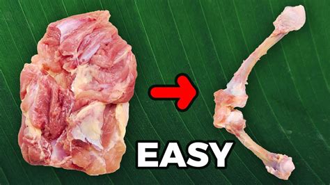 How To Debone A Chicken Leg Youtube