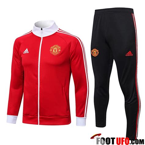 Faire Son Ensemble Survetement De Foot Veste Manchester United Rouge