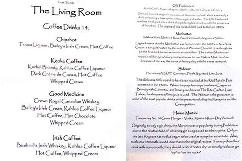 The Living Room Menu Ritz Carlton Cabinets Matttroy