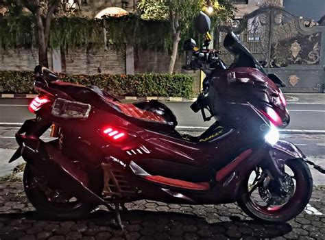 Motor Yamaha Nmax Predator Asesoris Merah Maroon Metalic On Carousell