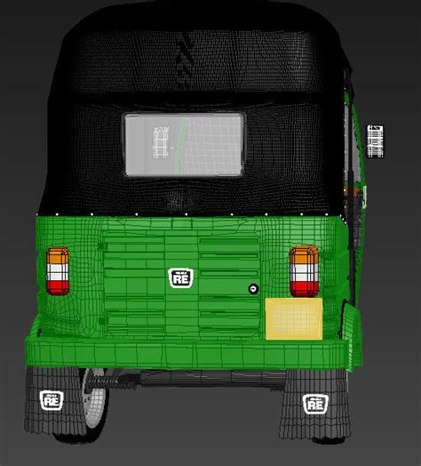 3D Model Bajaj 3 Weel Tuk Tuk VR AR Low Poly CGTrader