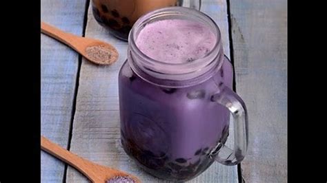 Resep Iced Taro Latte Minuman Kekinian Ala Cafe Yang Nikmat Dan Anti