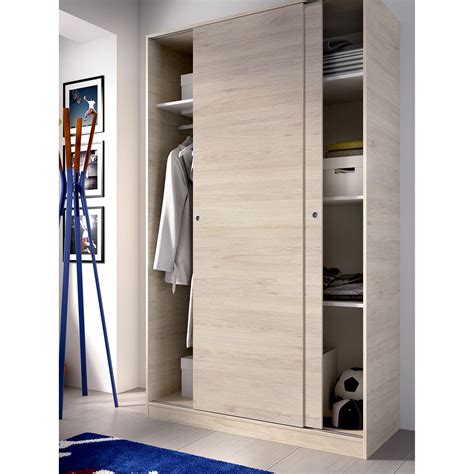 Armario Puertas Correderas 120 Cm Blanco Brillo O Natural I Armarios