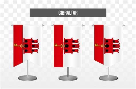 Premium Vector Realistic Vertical 3d Vector Illustration Desk Flags