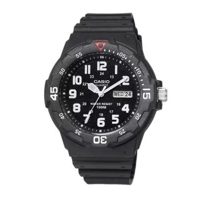 Casio Mens Black Resin Strap Diver Sport Watch MRW200H 1BV Color