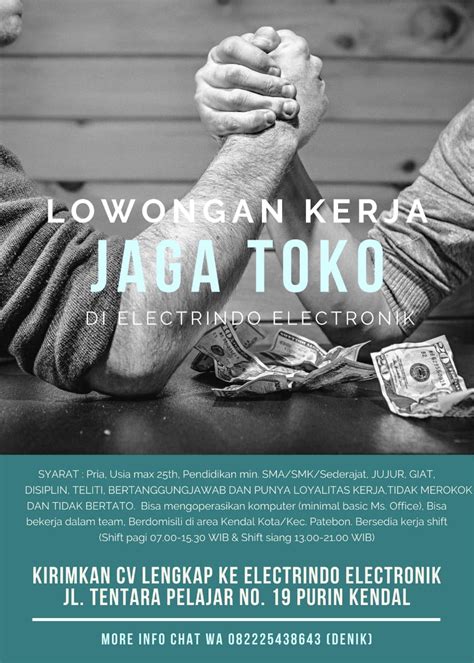 Loker Jaga Toko Di Elektrindo Elektronik Purin Kendal Loker Kendal