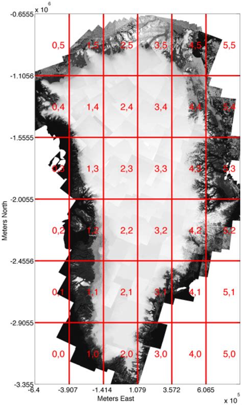 Gimp Landsat 7 Etm Band 8 And Radarsat 1 Mosaic Of Greenland With