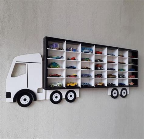 Laser Cut Truck Hot Wheels Display Shelf Free Vector CDR File Vectors File