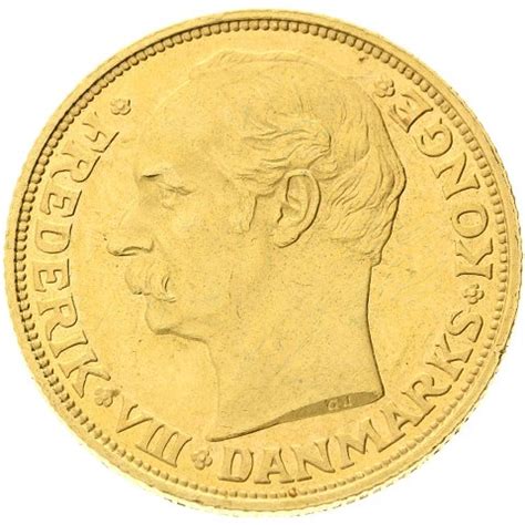 Frederik VIII 20 Kroner 1908 Guld Sieg 2 H 1 Ebuy Dk