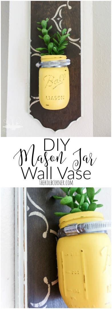 Diy Mason Jar Wall Vases Thrift Store Upcycle Domestically Creative