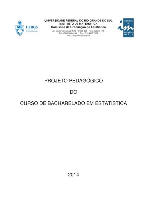 PDF Estatística Projeto Pedagogico do Curso 220914 ufrgs br PDF