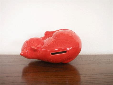 Ceramic Retro Style Cat Bank Etsy