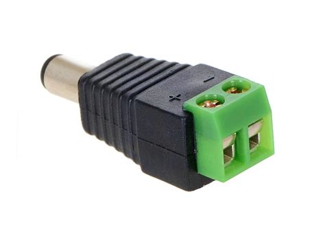 Dc Power Jack Male Connector With Pin Screw Terminal Pack Of