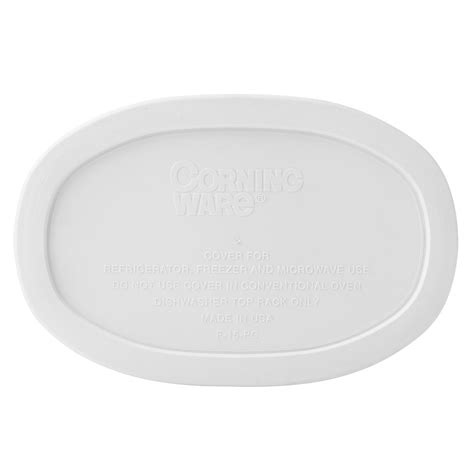 French White Plastic Lid For 15 Ounce Oval Baking Dish Corningware