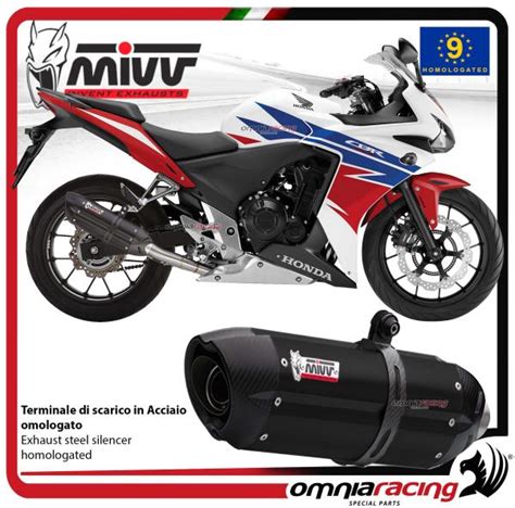 Mivv Suono Exhaust Slip On Homologated Black Inox For Honda Cbr R