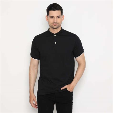 Promo Matsuda Kaos Polos S Kragh Shanghai Pria Nakatsu Black Diskon