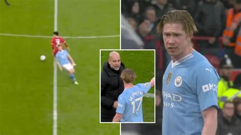 Moment That Pep Guardiola Decided To Bring Kevin De Bruyne Off Vs