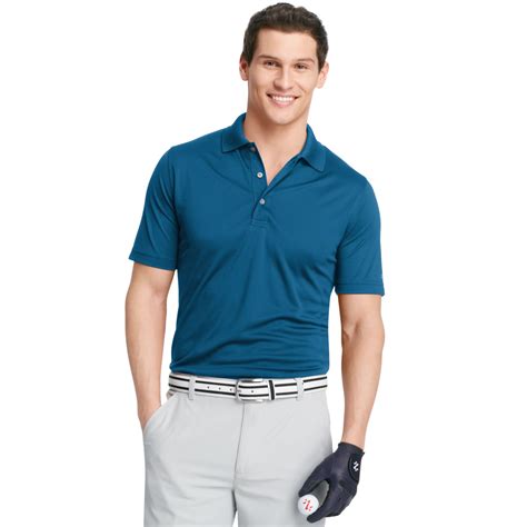 Izod Izod Golf Shirt Uv Wicking Performance Solid Grid Polo Shirt In