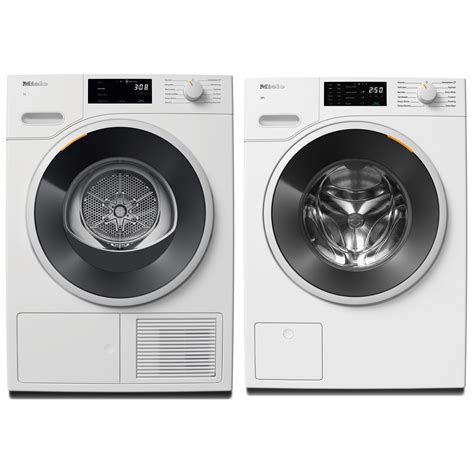 Shop Miele W1 226 Cu Ft High Efficiency Stackable Smart Front Load Washer And T1 402 Cu Ft