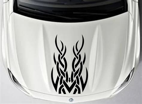 Car Tribal Racing Classical Flames X Hood Decals Vinyl