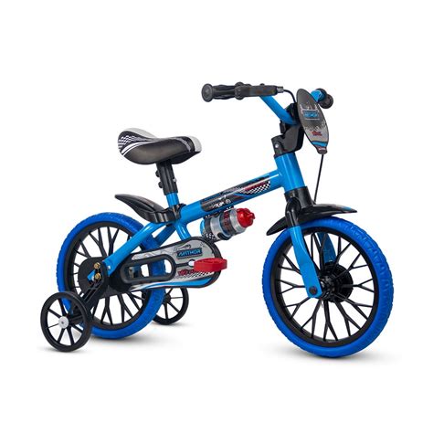 Bicicleta Infantil Aro 12 Rodinhas Menino Veloz Selim Pu Nathor