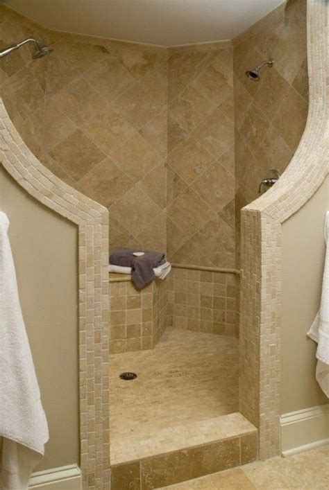 Tile Showers Without Doors Walk In Shower No Door Bathroom Remodel